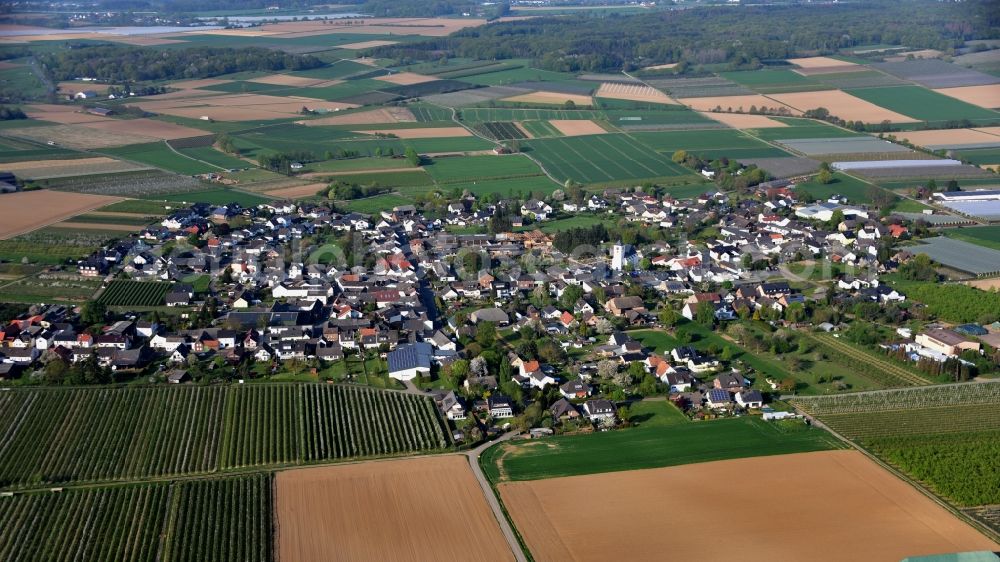 Aerial image Wachtberg - Panorama view of Fritzdorf in Wachtberg in the state North Rhine-Westphalia, Germany