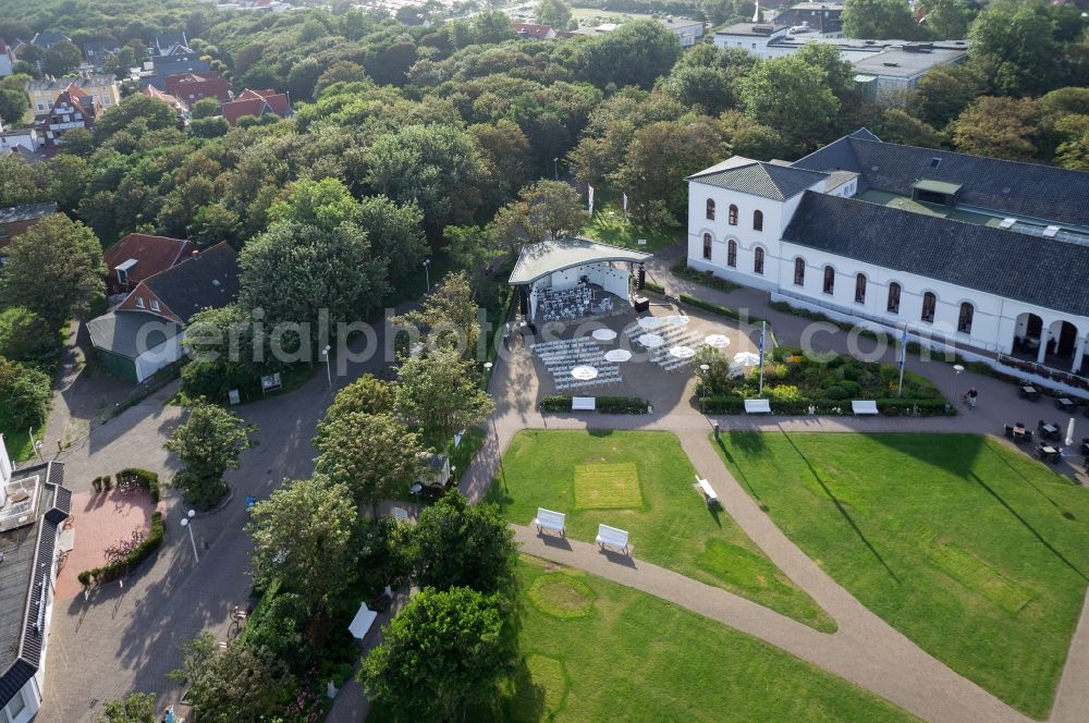 Norderney from above - Stage at Conservationhaus on the Kurplatz in Norderney in Lower Saxony