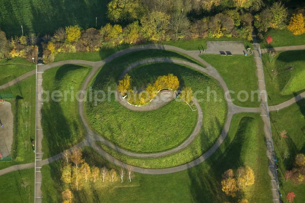 Aerial image Essen - Park on the Dilldorfer Hoehe at Essen-Kupferdreh in the Ruhr area in North Rhine-Westphalia