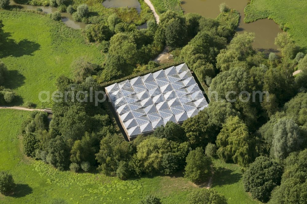 Aerial image Neuss Holzheim - Park site of the Museum Hombroich near Neuss, North Rhine-Westphalia