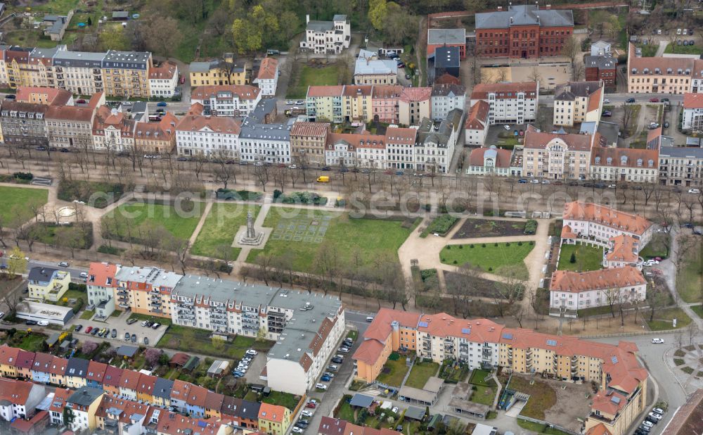 Aerial photograph Frankfurt (Oder) - Park of Der Anger in Frankfurt (Oder) in the state Brandenburg, Germany