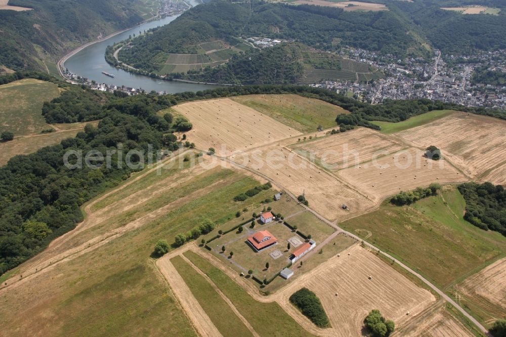 Aerial image Pommern - Park of Archaeological Park Martberg in Pommern in the state Rhineland-Palatinate, Germany