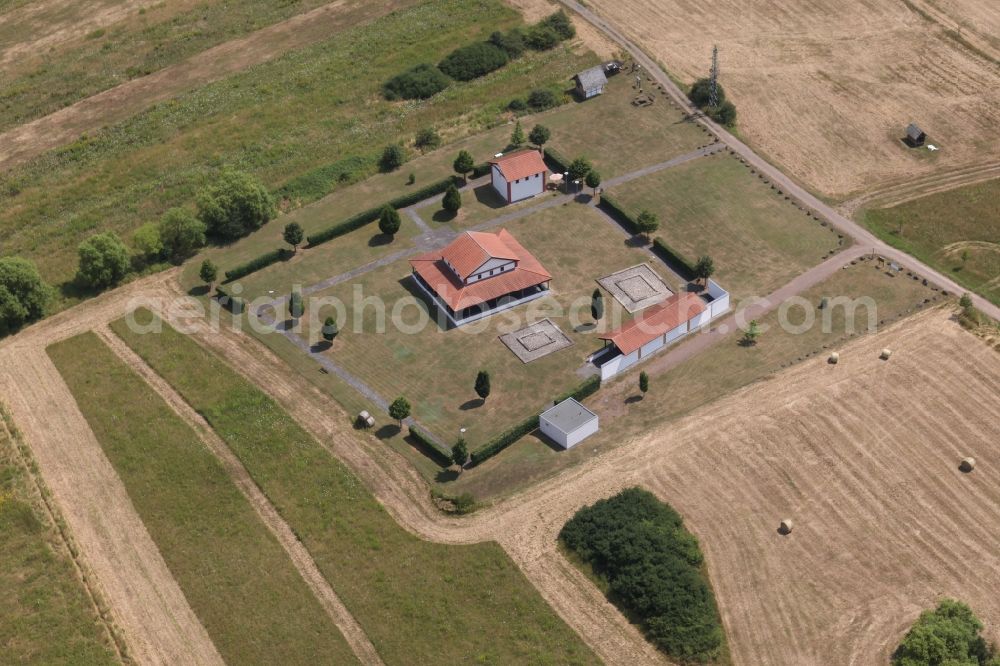 Aerial photograph Pommern - Park of Archaeological Park Martberg in Pommern in the state Rhineland-Palatinate, Germany