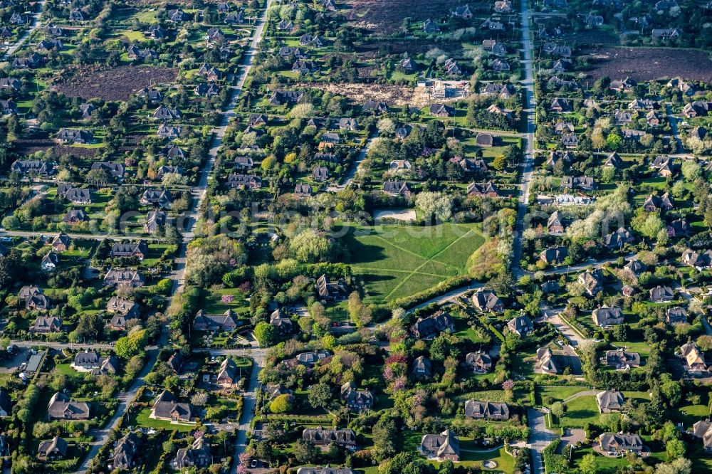 Aerial image Kampen (Sylt) - Park of Avenariuspark in Kampen (Sylt) at the island Sylt in the state Schleswig-Holstein, Germany