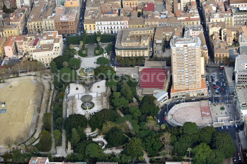 Aerial photograph Catania Sizilien - Park and Botanical Garden Villa Bellini in Catania on Sicily in Italy