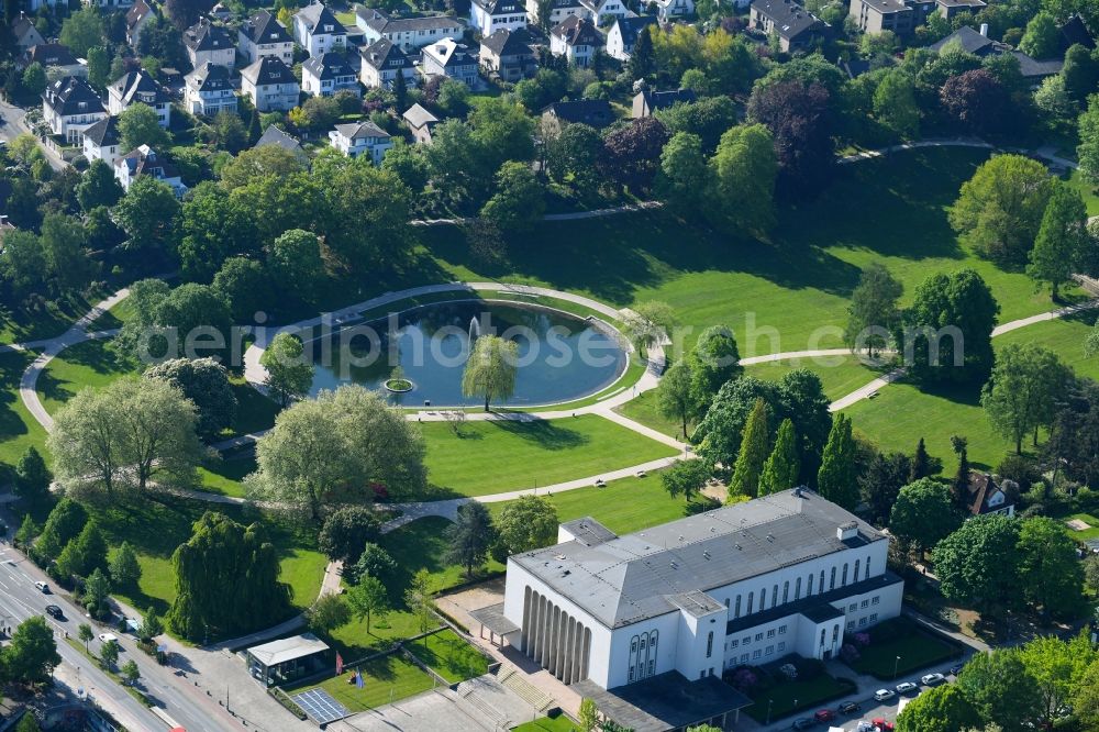 Aerial image Bielefeld - Park of of Buergerpark in Bielefeld in the state North Rhine-Westphalia, Germany