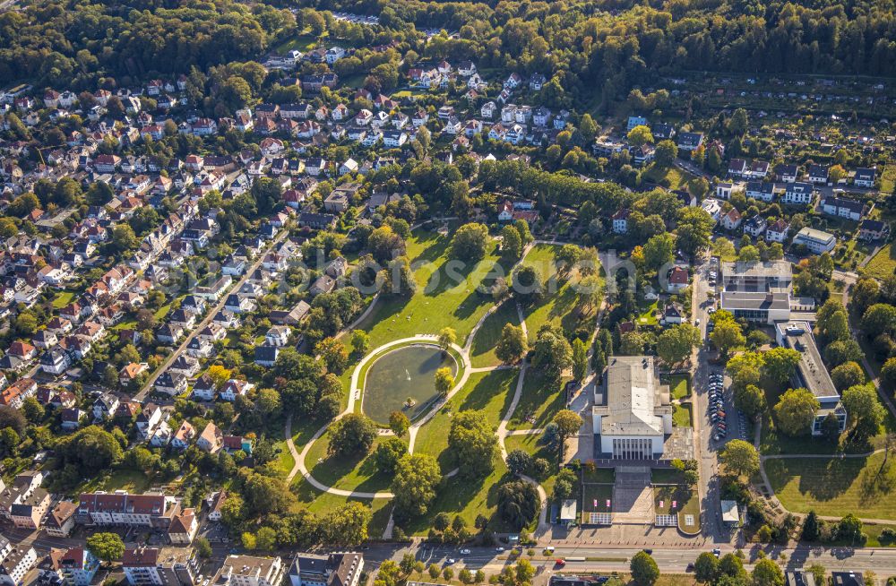 Aerial image Bielefeld - Park of of Buergerpark in Bielefeld in the state North Rhine-Westphalia, Germany