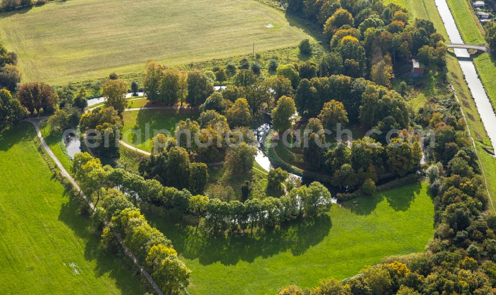 Aerial photograph Hamm - Park of Burghuegel Mark in Hamm in the state North Rhine-Westphalia, Germany