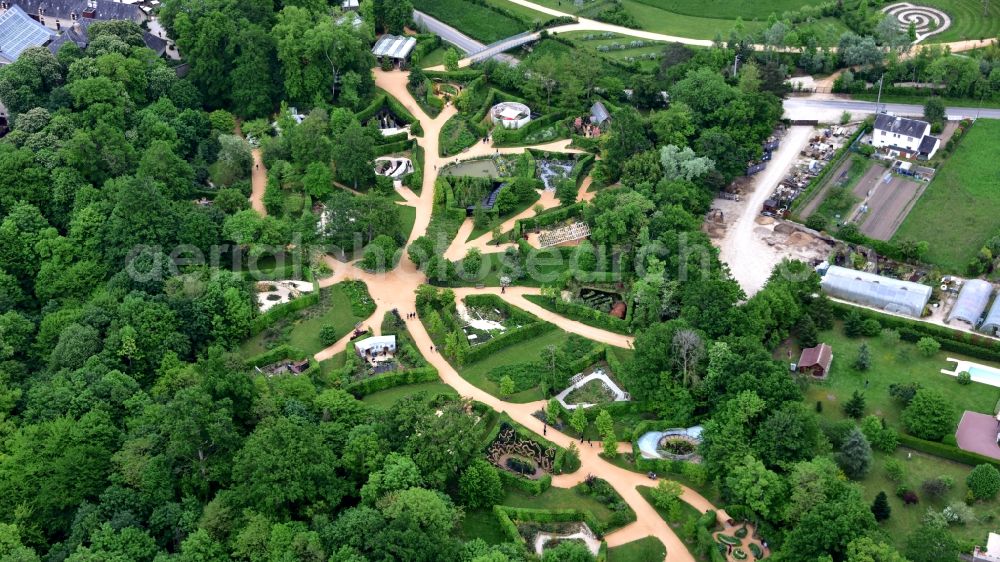 Aerial photograph Chaumont-sur-Loire - Park of in Chaumont-sur-Loire in Centre-Val de Loire, France