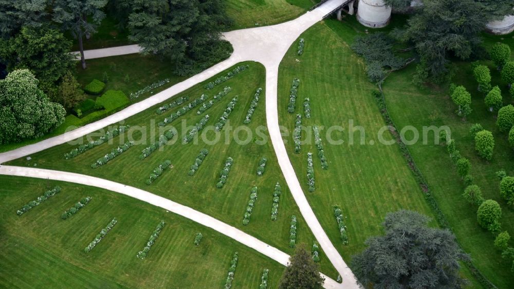 Aerial image Chaumont-sur-Loire - Park of in Chaumont-sur-Loire in Centre-Val de Loire, France