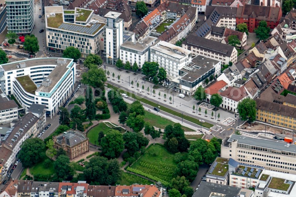 Freiburg im Breisgau from above - Park of Colombi Park and Hotel in Freiburg im Breisgau in the state Baden-Wuerttemberg, Germany