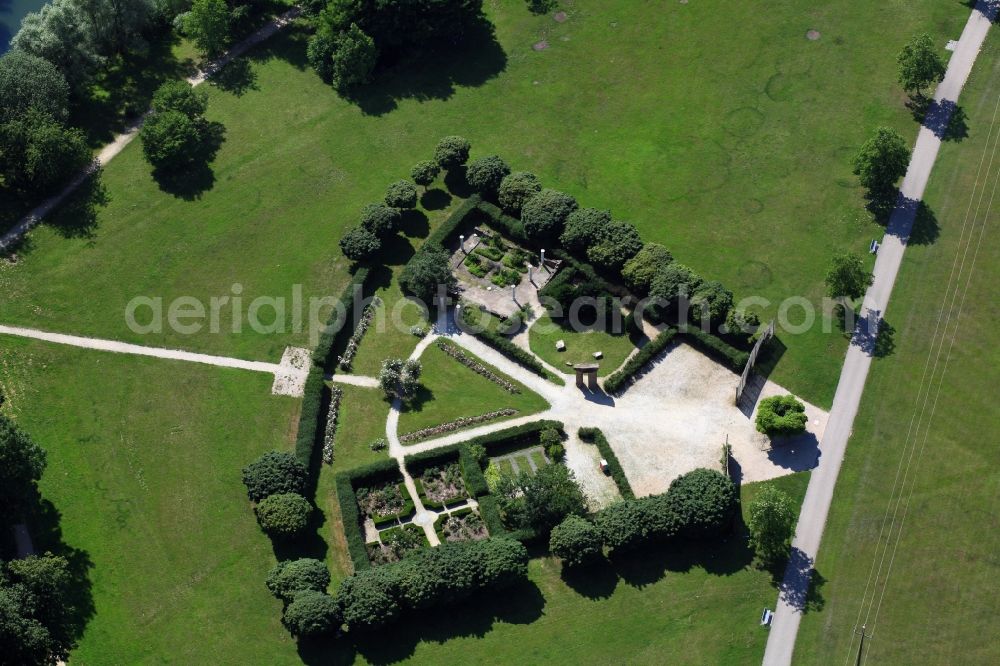 Aerial photograph Weil am Rhein - Park Dreilaendergarten at the area of the former State Garden Show (Landesgartenschau) in Weil am Rhein in the state Baden-Wurttemberg, Germany