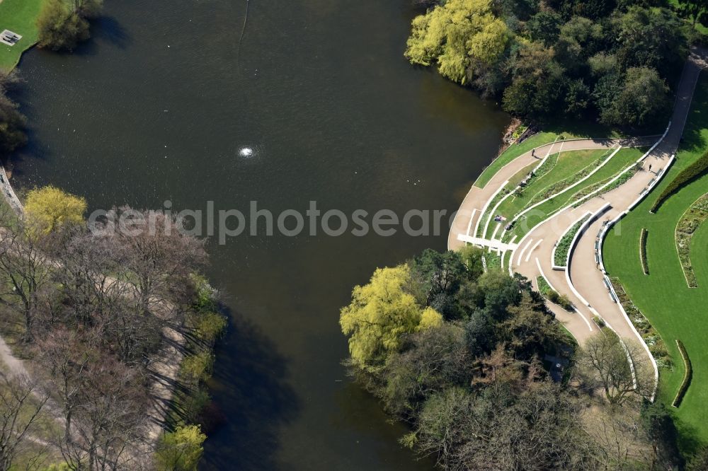 Aerial image Kopenhagen - Park of on Edel Sauntes Alle in Copenhagen in Denmark