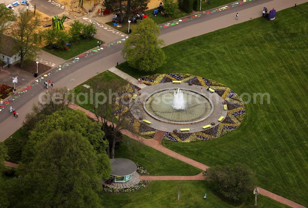 Aerial image Erfurt - Park of egapark in the district Hochheim in Erfurt in the state Thuringia, Germany