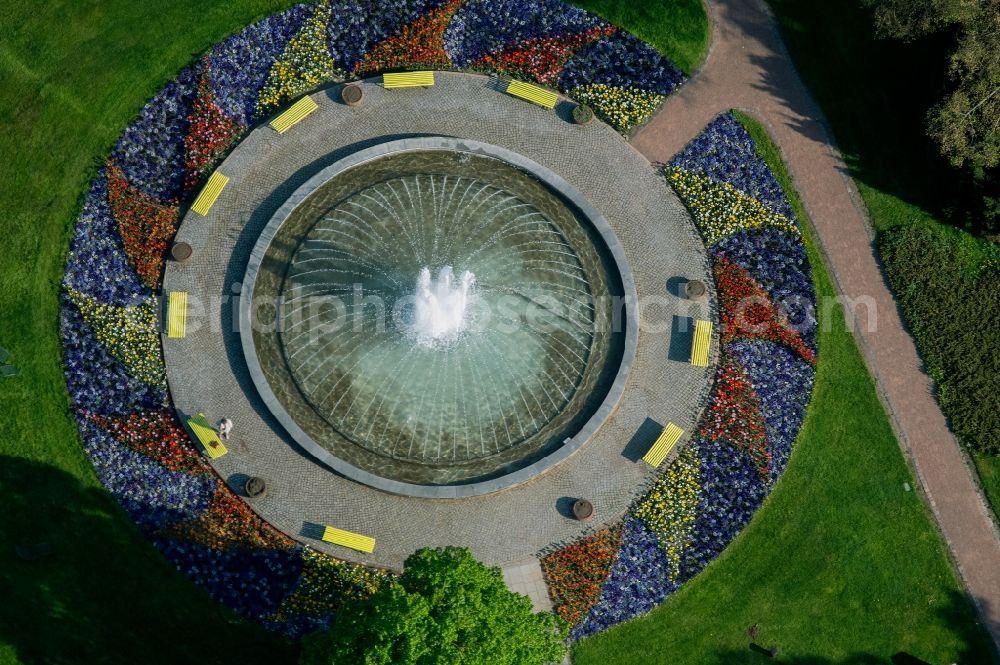 Aerial image Erfurt - Park of egapark in the district Hochheim in Erfurt in the state Thuringia, Germany