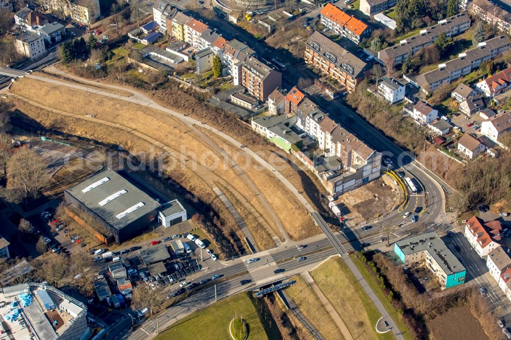 Dortmund from above - Park of Emscher Strasse in the district Hoerde in Dortmund in the state North Rhine-Westphalia