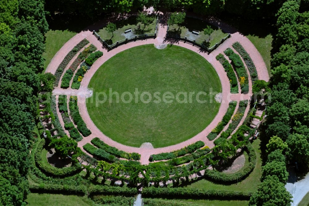 Aerial image Freiburg im Breisgau - Park of the Eschholzpark in Freiburg im Breisgau in the state Baden-Wuerttemberg, Germany