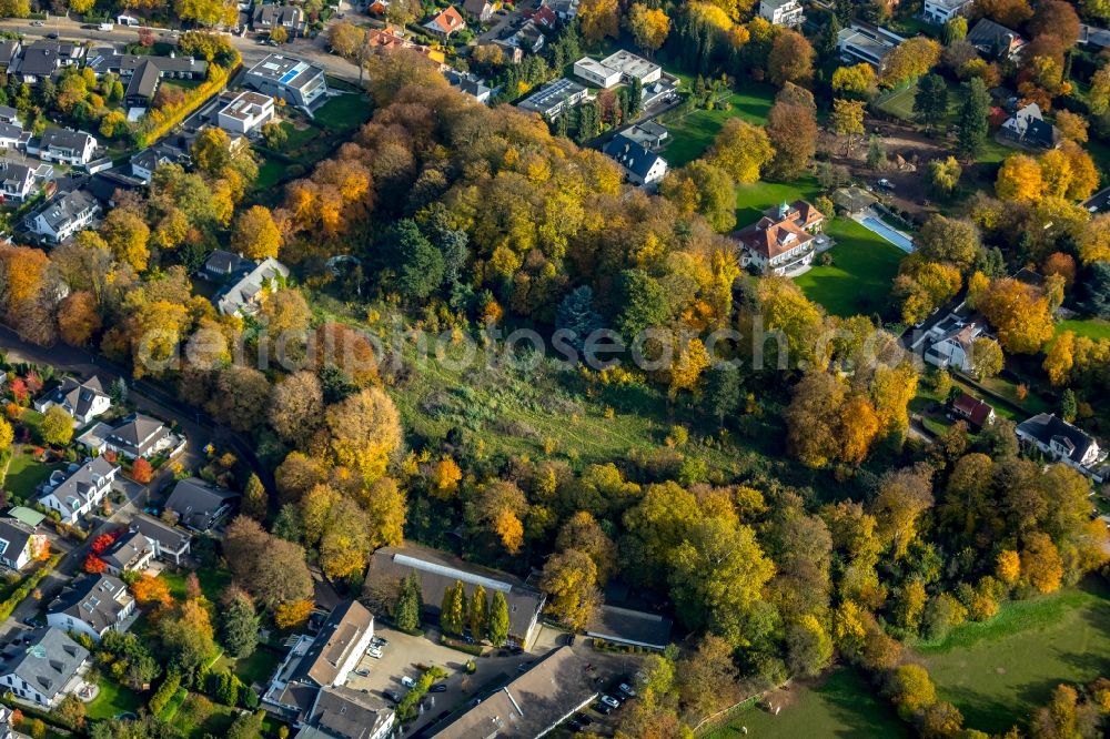 Düsseldorf from above - Park of Gartenkamp with the Villa Sohl in the district Ludenberg in Duesseldorf in the state North Rhine-Westphalia, Germany