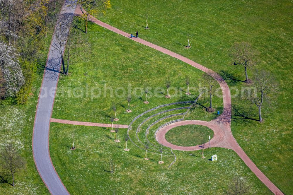 Aerial image Hagen - Park of Ginsterheide in Hagen at Ruhrgebiet in the state North Rhine-Westphalia, Germany