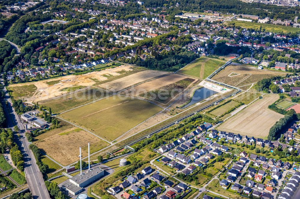 Gelsenkirchen from the bird's eye view: Park of Glueckauf Park - Park of Wandels in the district Hassel in Gelsenkirchen at Ruhrgebiet in the state North Rhine-Westphalia, Germany