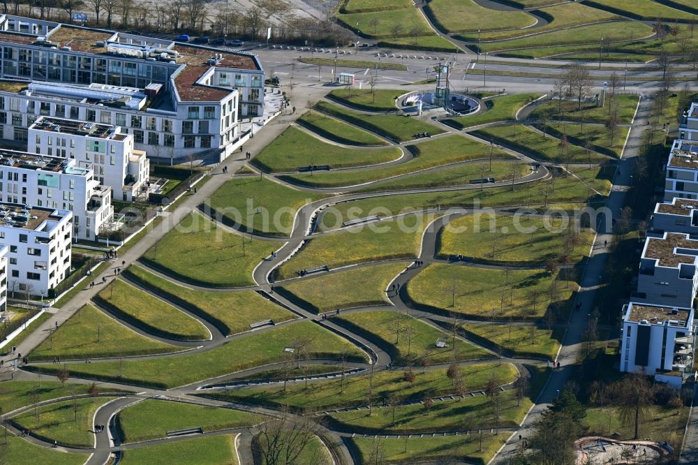 Stuttgart from the bird's eye view: Park of Gruene Fuge in the district Killesberg in Stuttgart in the state Baden-Wuerttemberg, Germany