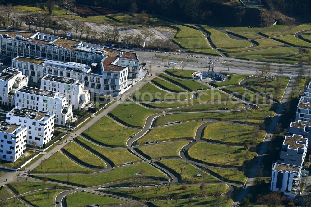 Aerial image Stuttgart - Park of Gruene Fuge in the district Killesberg in Stuttgart in the state Baden-Wuerttemberg, Germany