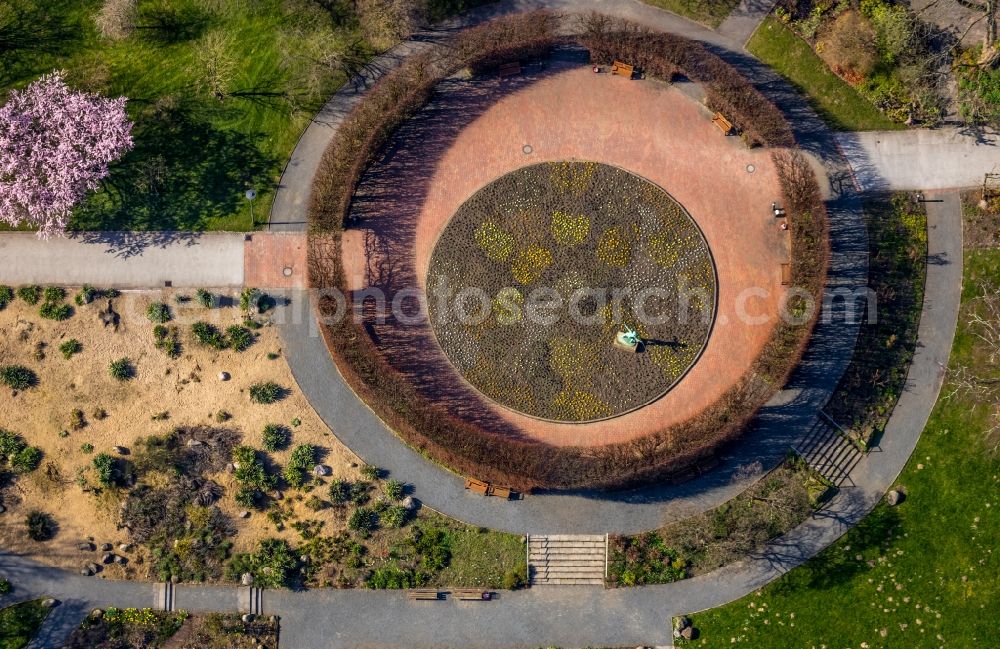 Aerial photograph Essen - Park of of Grugapark Essen on Luehrmannstrasse i in the district Ruettenscheid in Essen in the state North Rhine-Westphalia, Germany