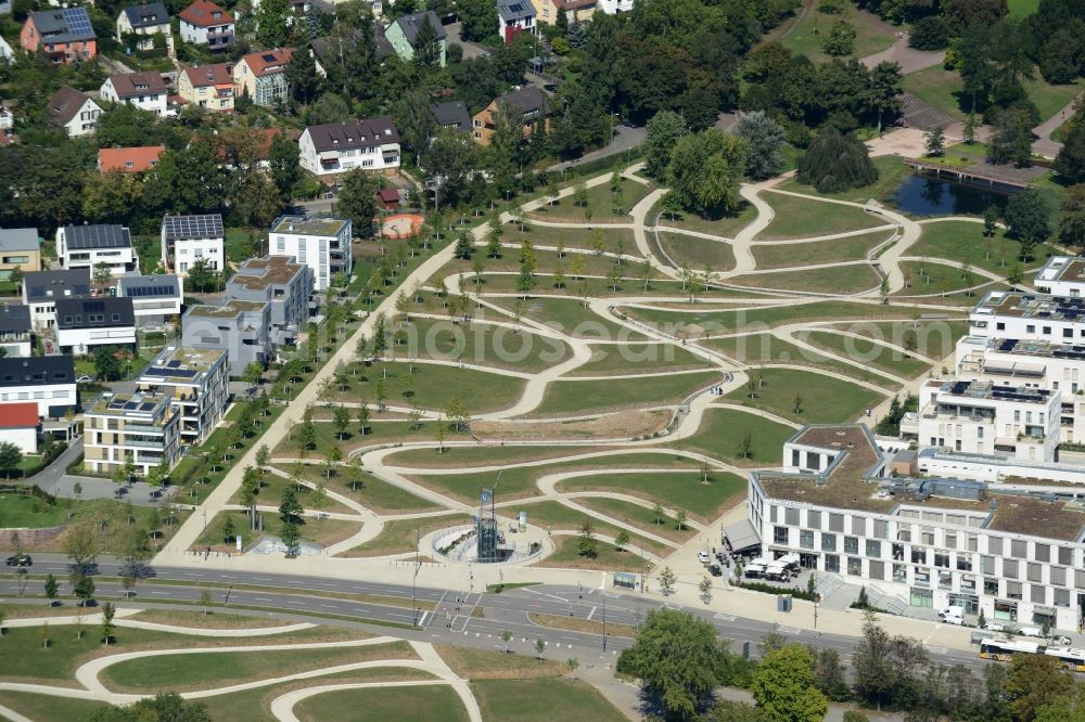 Stuttgart from above - Park on Killesberg in Stuttgart in the state Baden-Wuerttemberg