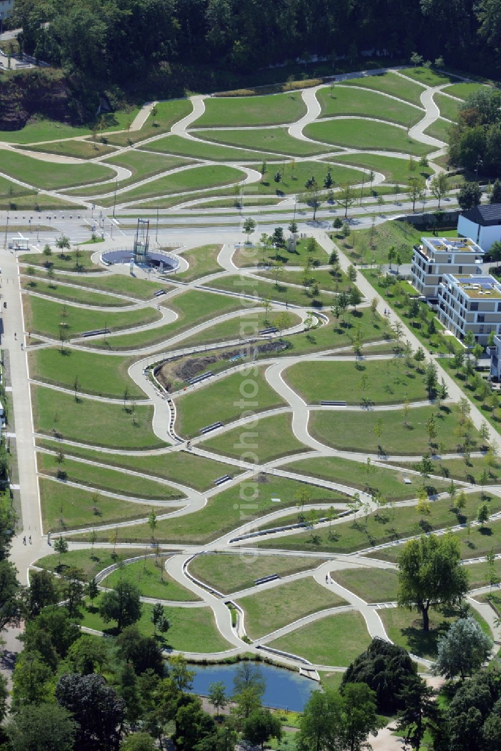 Stuttgart from the bird's eye view: Park on Killesberg in Stuttgart in the state Baden-Wuerttemberg