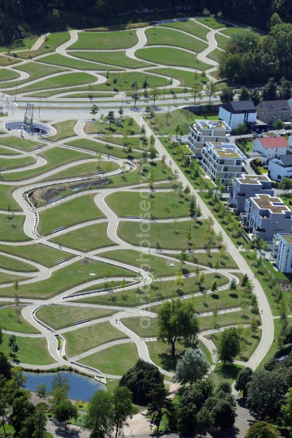 Aerial photograph Stuttgart - Park on Killesberg in Stuttgart in the state Baden-Wuerttemberg