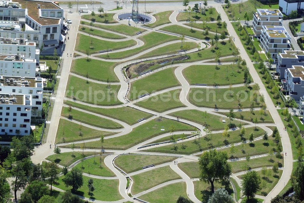 Stuttgart from above - Park on Killesberg in Stuttgart in the state Baden-Wuerttemberg