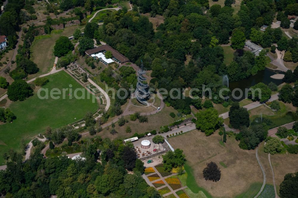 Aerial image Stuttgart - Park of Hoehenpark Killesberg in Stuttgart in the state Baden-Wuerttemberg, Germany