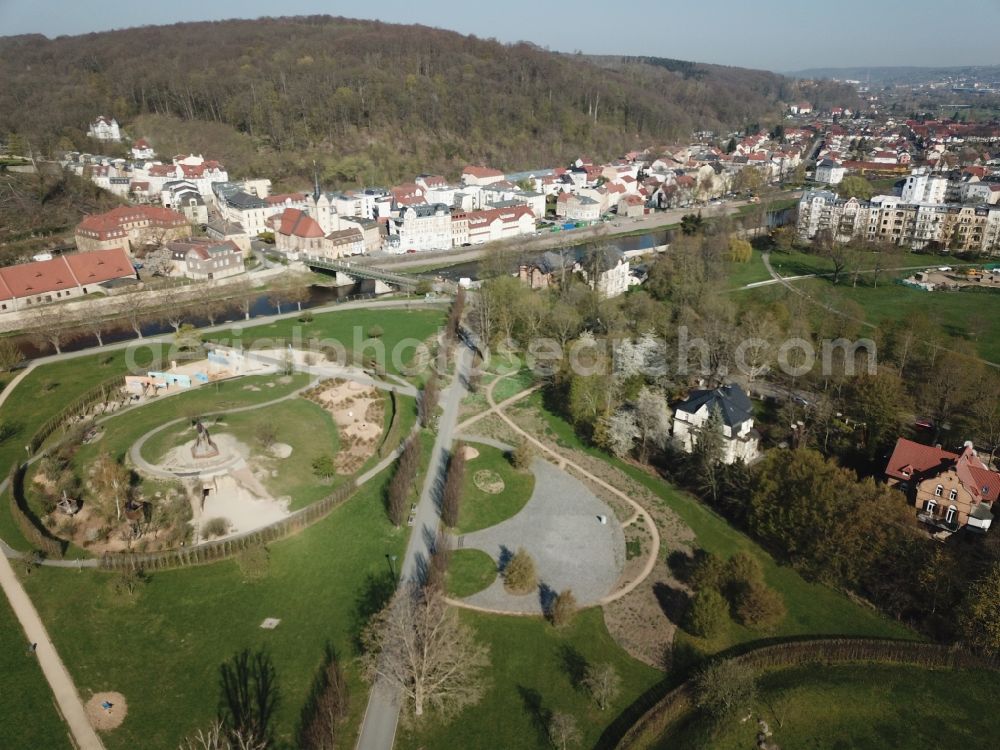 Aerial photograph Gera - Park of Hofwiesenpark in Gera in the state Thuringia, Germany