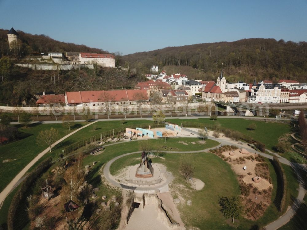 Gera from the bird's eye view: Park of Hofwiesenpark in Gera in the state Thuringia, Germany