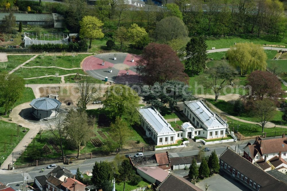 Aerial image Lievin - Jardin Public Garden of Rue du 4 Septembre in Lievin in Nord-Pas-de-Calais Picardy, France