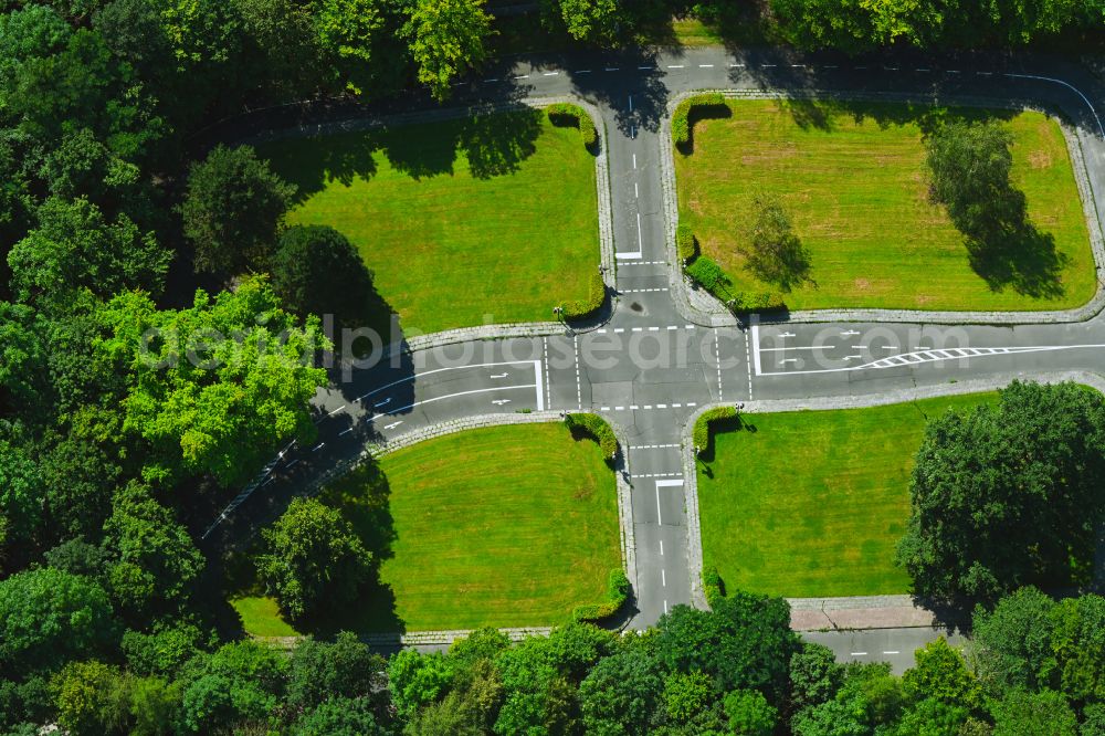 Bielefeld from above - Parking area of the youth traffic school on Apfelstrasse in the Schildesche district of Bielefeld in the state of North Rhine-Westphalia, Germany