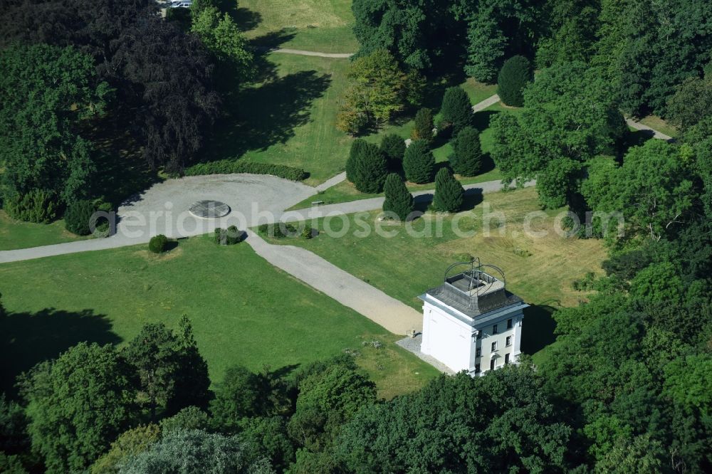 Markkleeberg from above - Park of Keesscher Park in Markkleeberg in the state Saxony