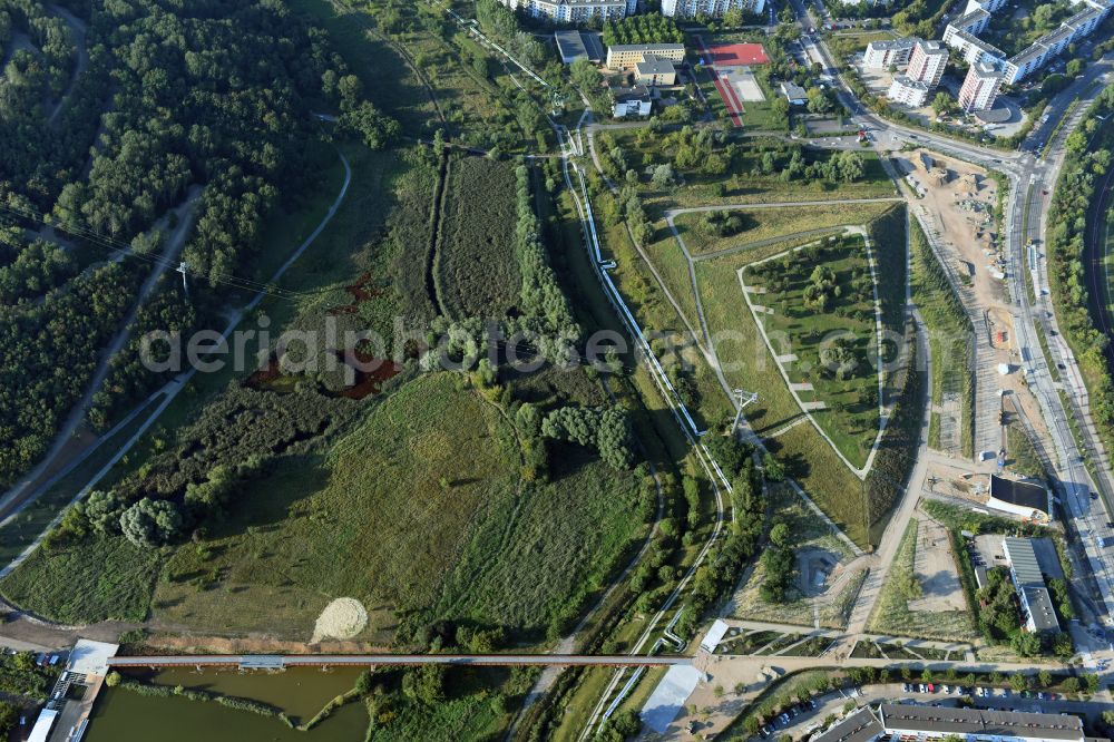 Berlin from the bird's eye view: Park of Kienbergpark in the district Marzahn in Berlin, Germany