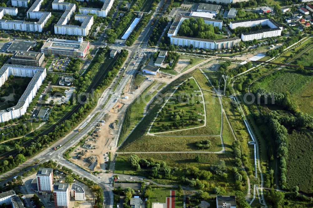 Aerial image Berlin - Park of Kienbergpark in the district Marzahn in Berlin, Germany