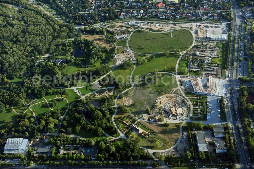 Aerial photograph Berlin - Park of Kienbergpark in the district Marzahn in Berlin, Germany