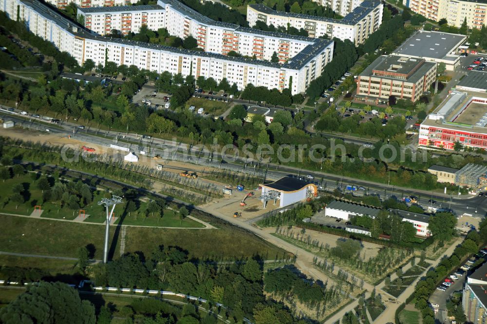 Berlin from above - Park of Kienbergpark in the district Marzahn in Berlin, Germany