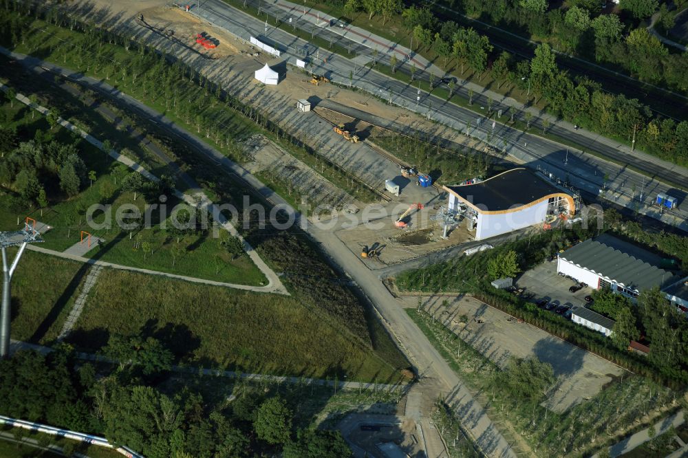 Aerial image Berlin - Park of Kienbergpark in the district Marzahn in Berlin, Germany