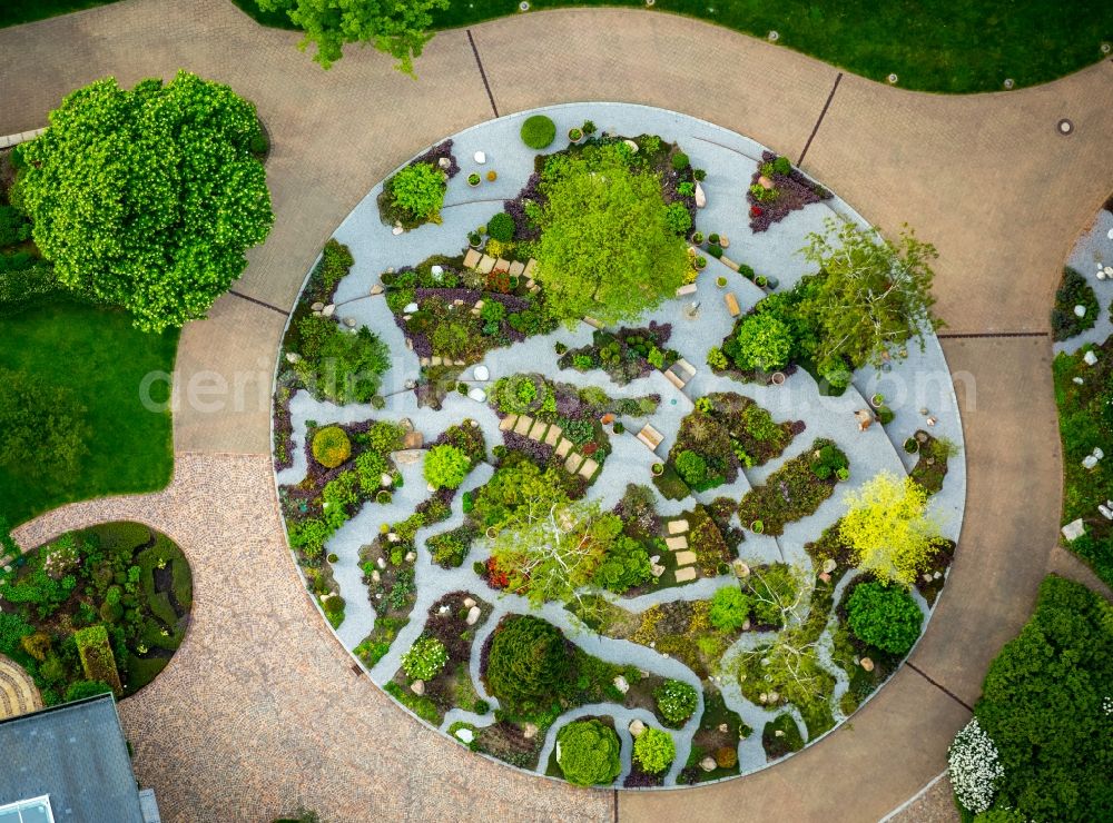 Aerial photograph Ennepetal - Park of Kraeutergarten am Kaiser in Ennepetal in the state North Rhine-Westphalia