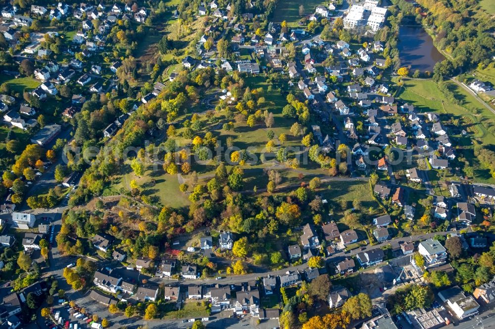 Freudenberg from above - Park of the Kur Park in Freudenberg in the state North Rhine-Westphalia