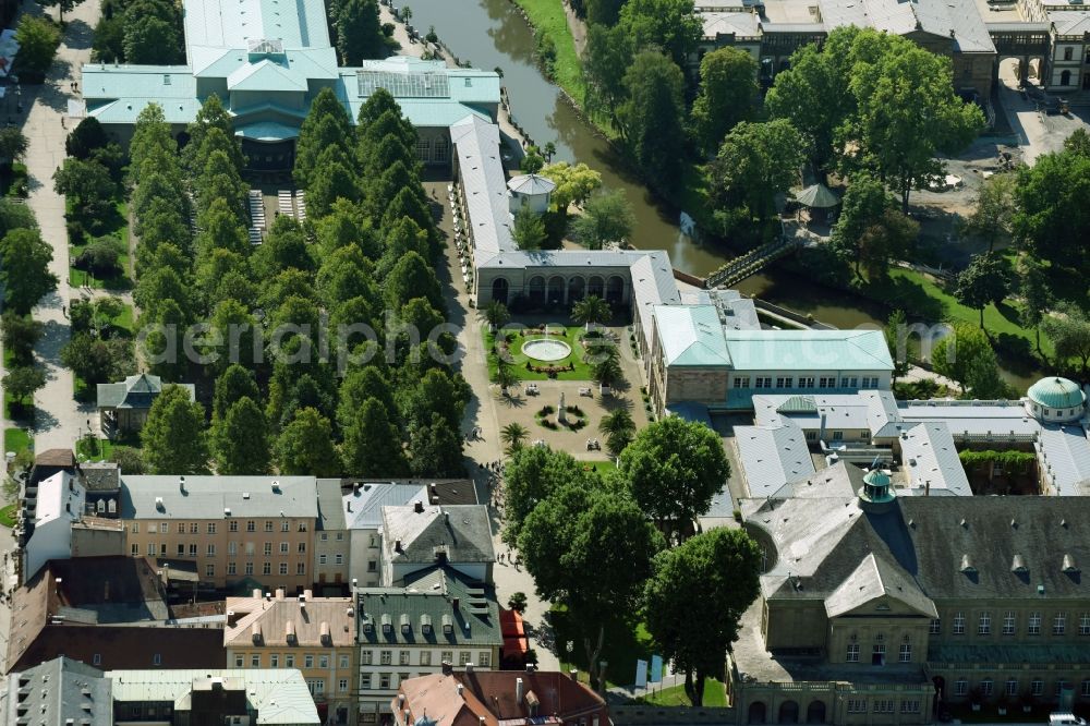 Aerial image Bad Kissingen - Park of Kurgarten Bad Kissingen Am Kurgarten in Bad Kissingen in the state Bavaria, Germany