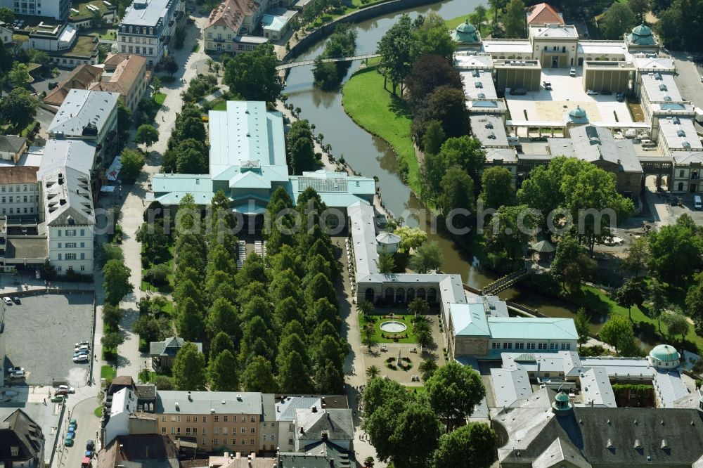 Aerial photograph Bad Kissingen - Park of Kurgarten Bad Kissingen Am Kurgarten in Bad Kissingen in the state Bavaria, Germany