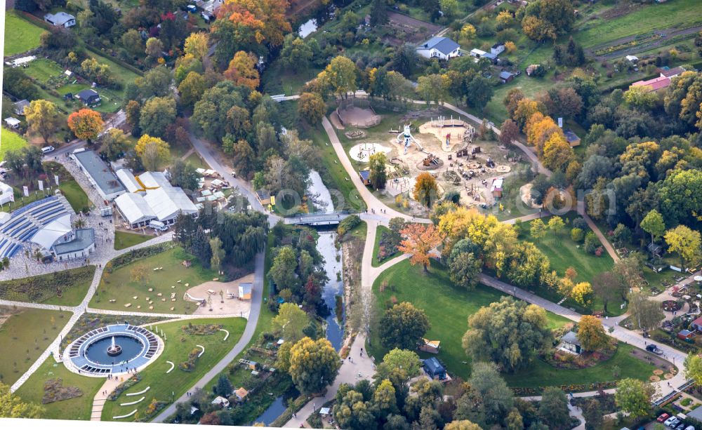 Beelitz from the bird's eye view: Park of of LAGA Landesgartenschau in Beelitz in the state Brandenburg, Germany