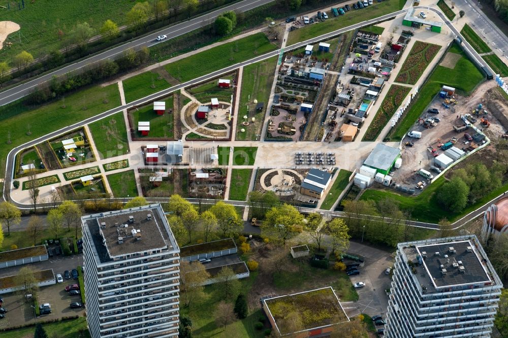 Lahr/Schwarzwald from above - Park of of a