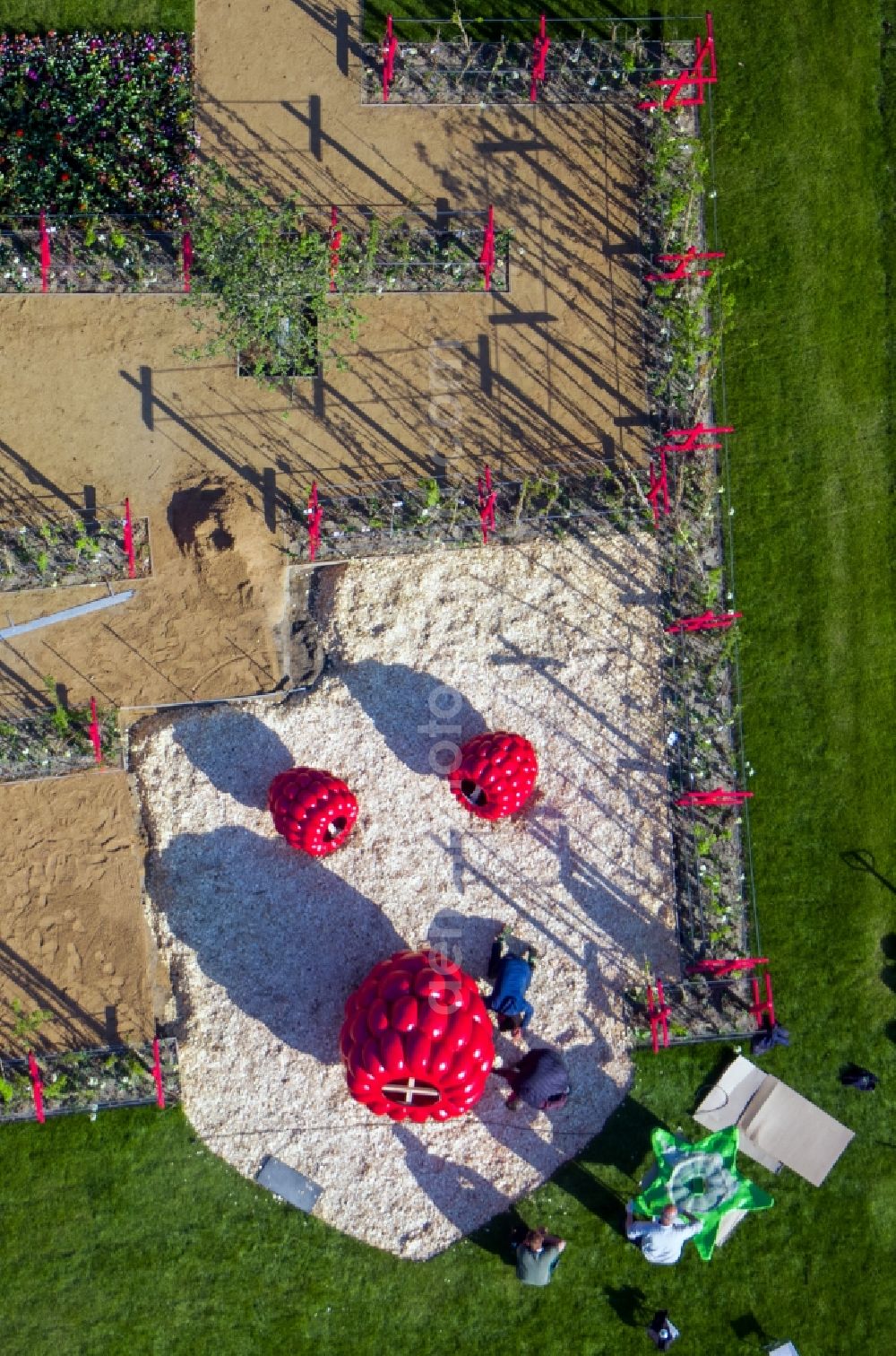 Aerial photograph Wittstock/Dosse - Park of of the federal state horticultural show in Wittstock/Dosse in the state Brandenburg, Germany