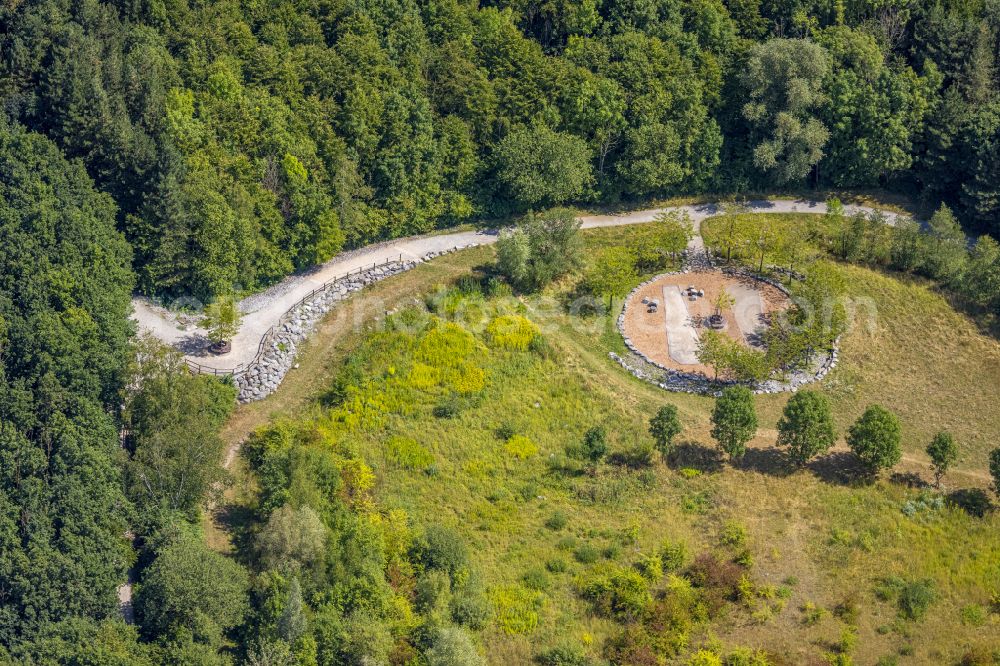 Aerial image Velbert - Park of Landschaftspark Eigner-Schlammteich in Velbert in the state North Rhine-Westphalia, Germany